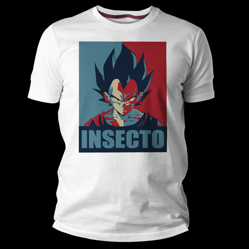 asistencia Todavía Caracterizar Camiseta Vegeta dice Insecto - Regalame.ec
